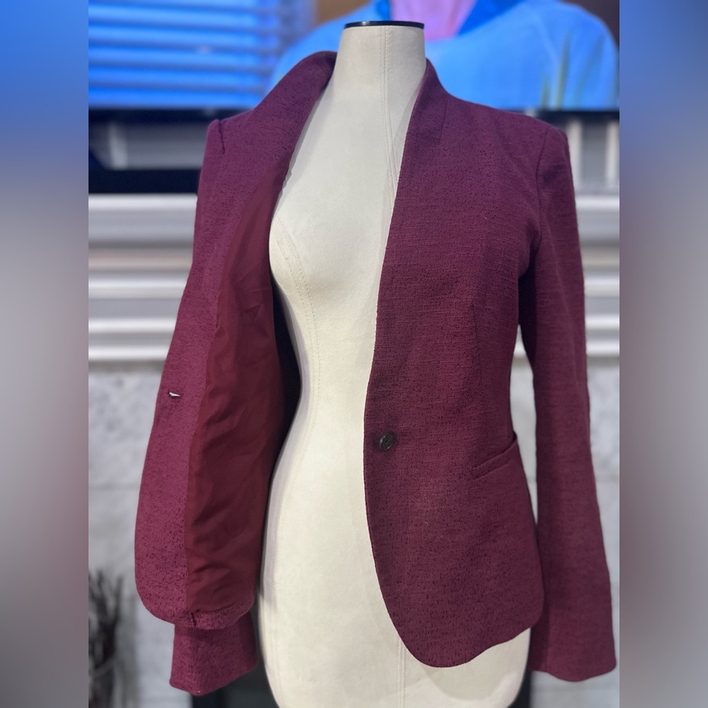 Loft Textured Single Button Blazer - image 3